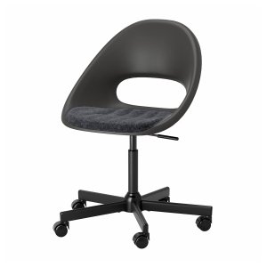 Drapin Swivel chair + pad, dark grey/black