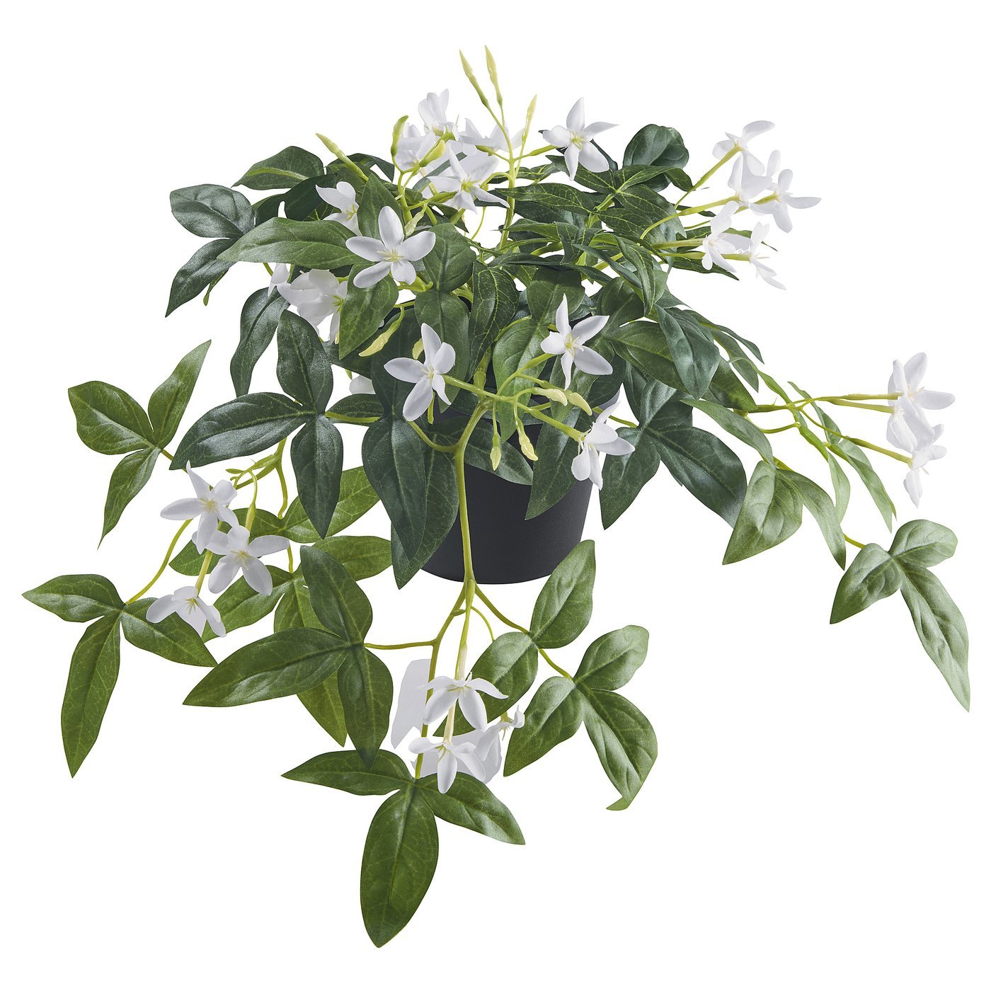 Artificial potted plant, in/outdoor/hanging jasmine, 12 cm