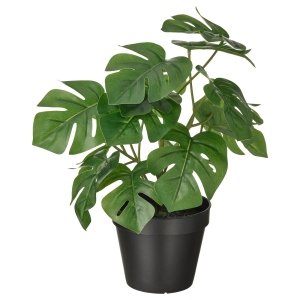 Artificial potted plant, in/outdoor Monstera, 12 cm
