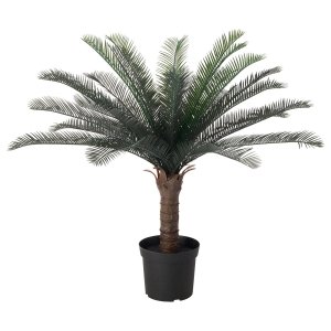 Artificial potted plant, in/outdoor sago palm, 19 cm