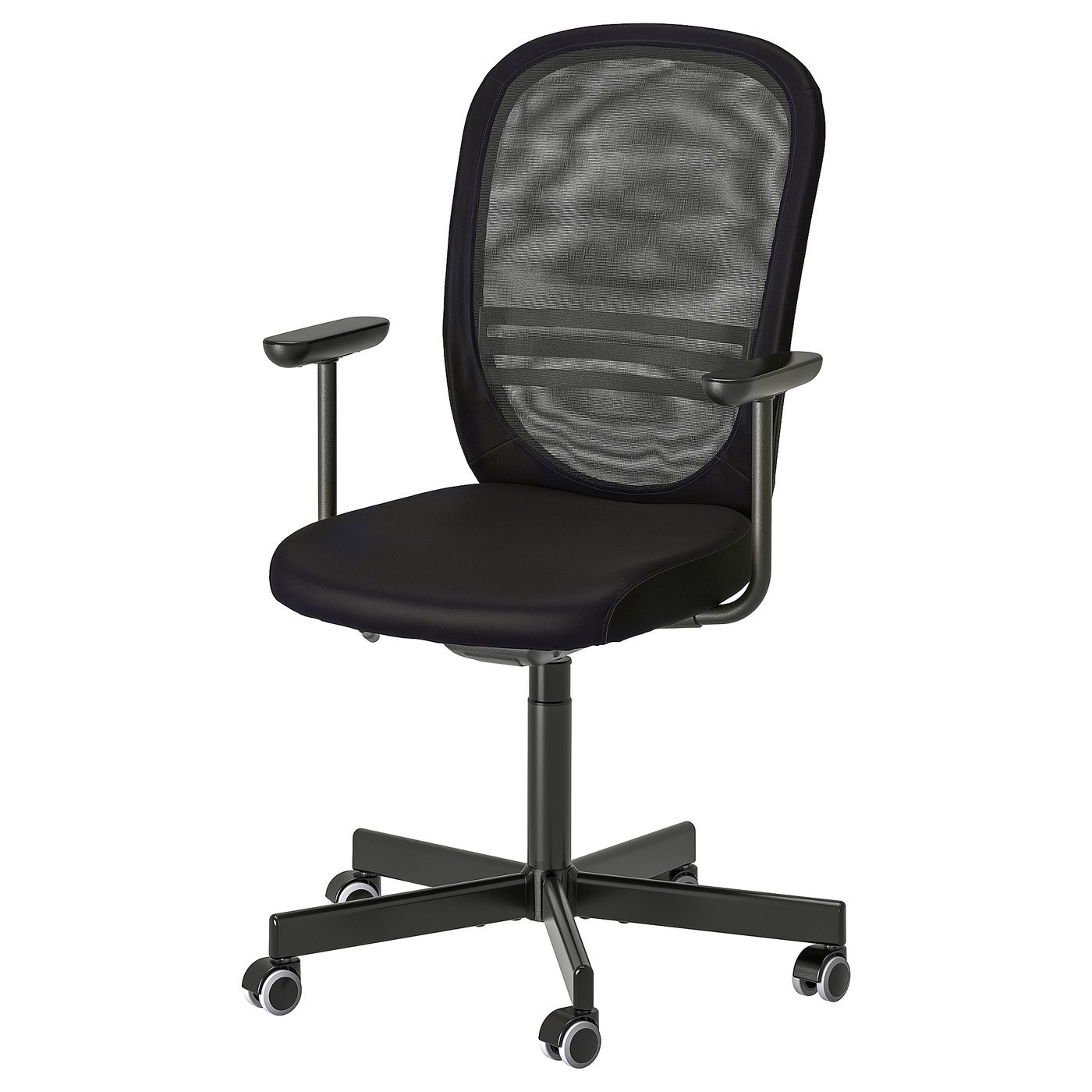Eivee Office chair with armrests, black