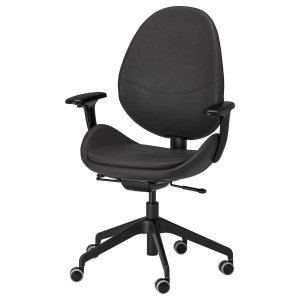 Smidox Office chair with armrests, Smidig black/black