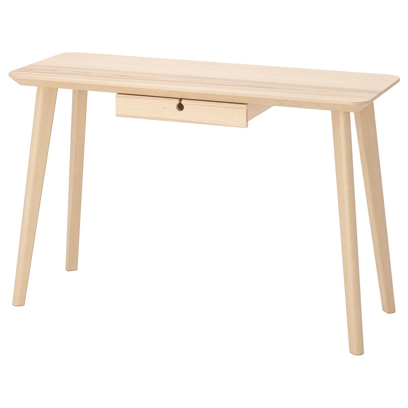 Voltura White Desk, ash veneer, 118x45 cm