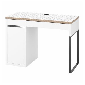 Bianco Desk, white/anthracite, 105x50 cm