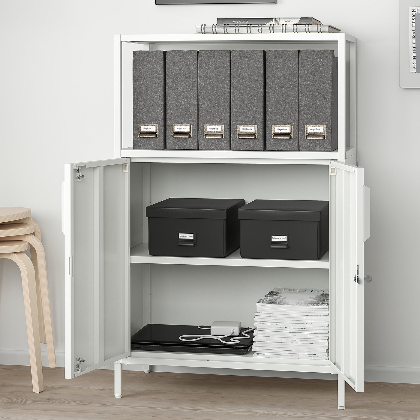 Modulyn Lite Cabinet combination, white, 140x173 cm - Image 2