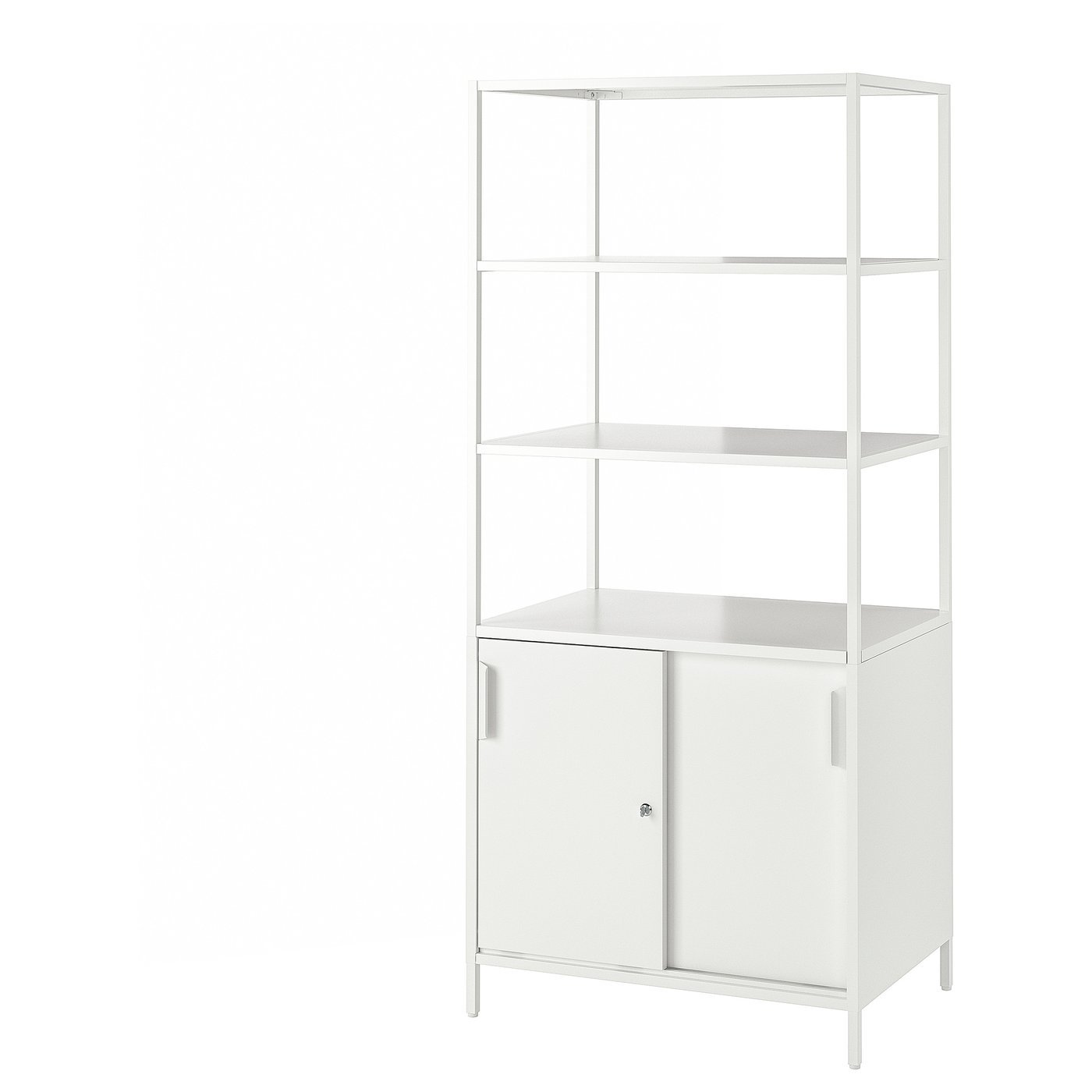 Glidea Tall Cabinet with sliding doors, white, 80x55x180 cm